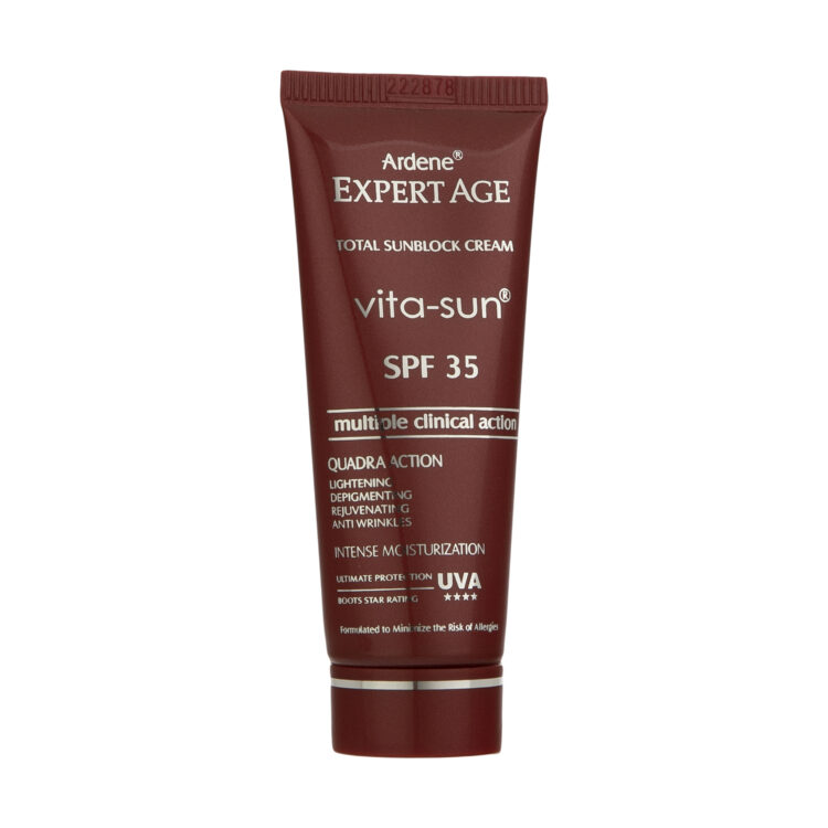 کرم ضدآفتاب آردن اکسپرت ایج مدل Vita-Sun روشن کننده و ضد چروک spf35، حجم 45 میلی‌لیتر