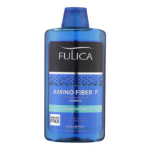 شامپو تقویت‌کننده مو فولیکا مخصوص موهای کم‌حجم و نازک، حجم 400 میلی‌لیتر مدل Amino Fiber، حاوی ویتامین‌های B7 و B6، بدون سولفات، برطرف‌کننده وز مو، آبرسان، محکم‌کننده، حاوی عصاره‌های سبوس برنج، رزماری